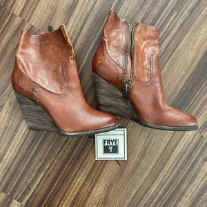 Frye zip up booties